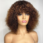 New Twisted Curly Bobb Honey Brown Afro Curly Wig