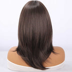 Wigs SMILCO Natural Black Curly Straight High Temperature Fiber Silk
