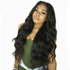 Long Black Wavy Wig, Elegant and Stylish Look